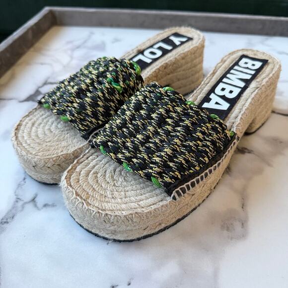 NEW Bimba y Lola Macrame Espadrille Mule Sandals Size EU 41 - Picture 5 of 9